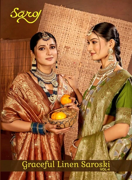 Saroj Graceful Linen Saroski Vol 4