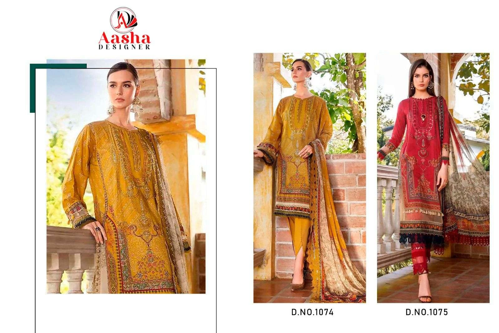 Aasha Designer Design No – 1074-1075