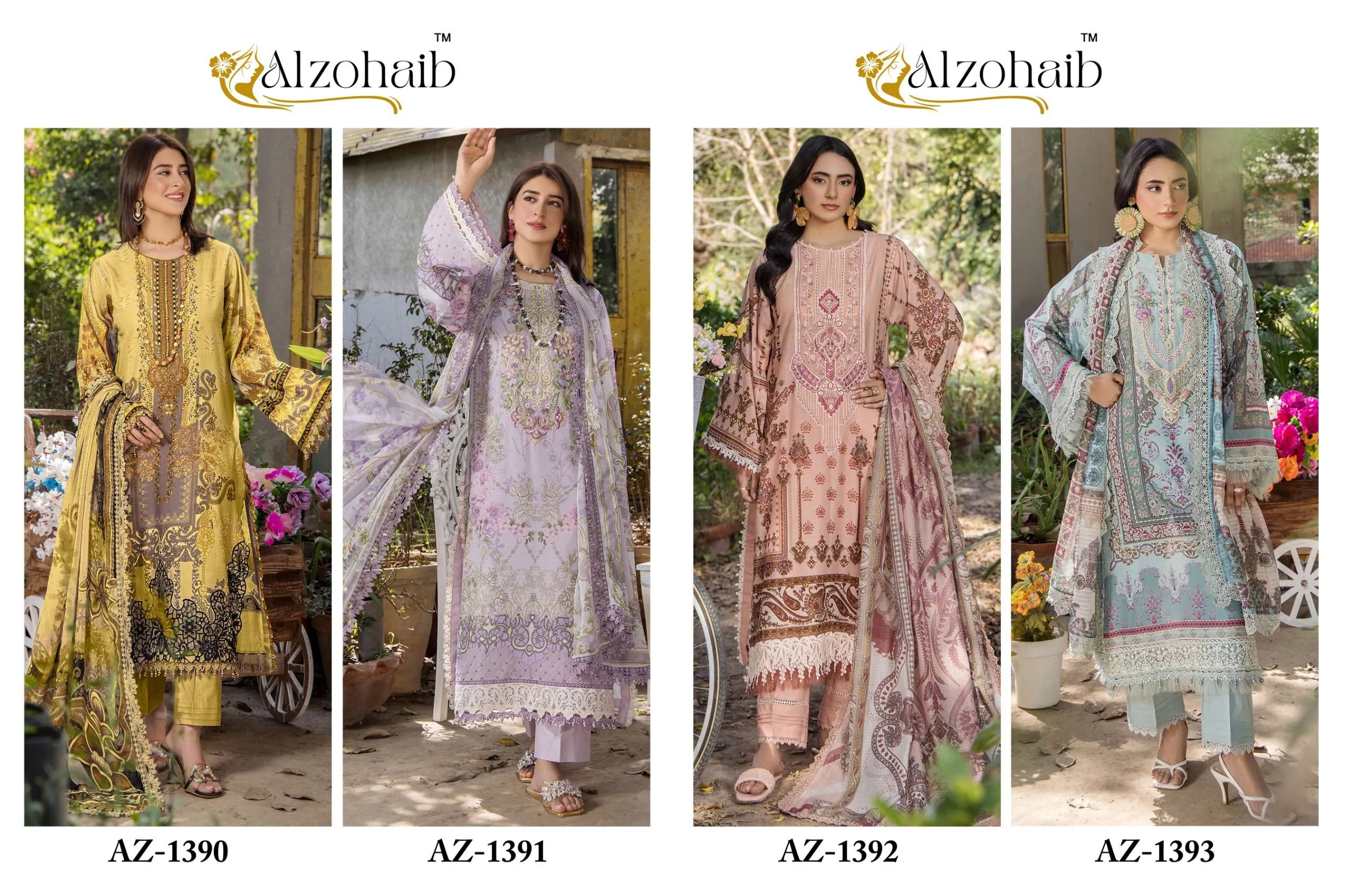 Al Zohaib Design No – 1390-1391-1392-1393