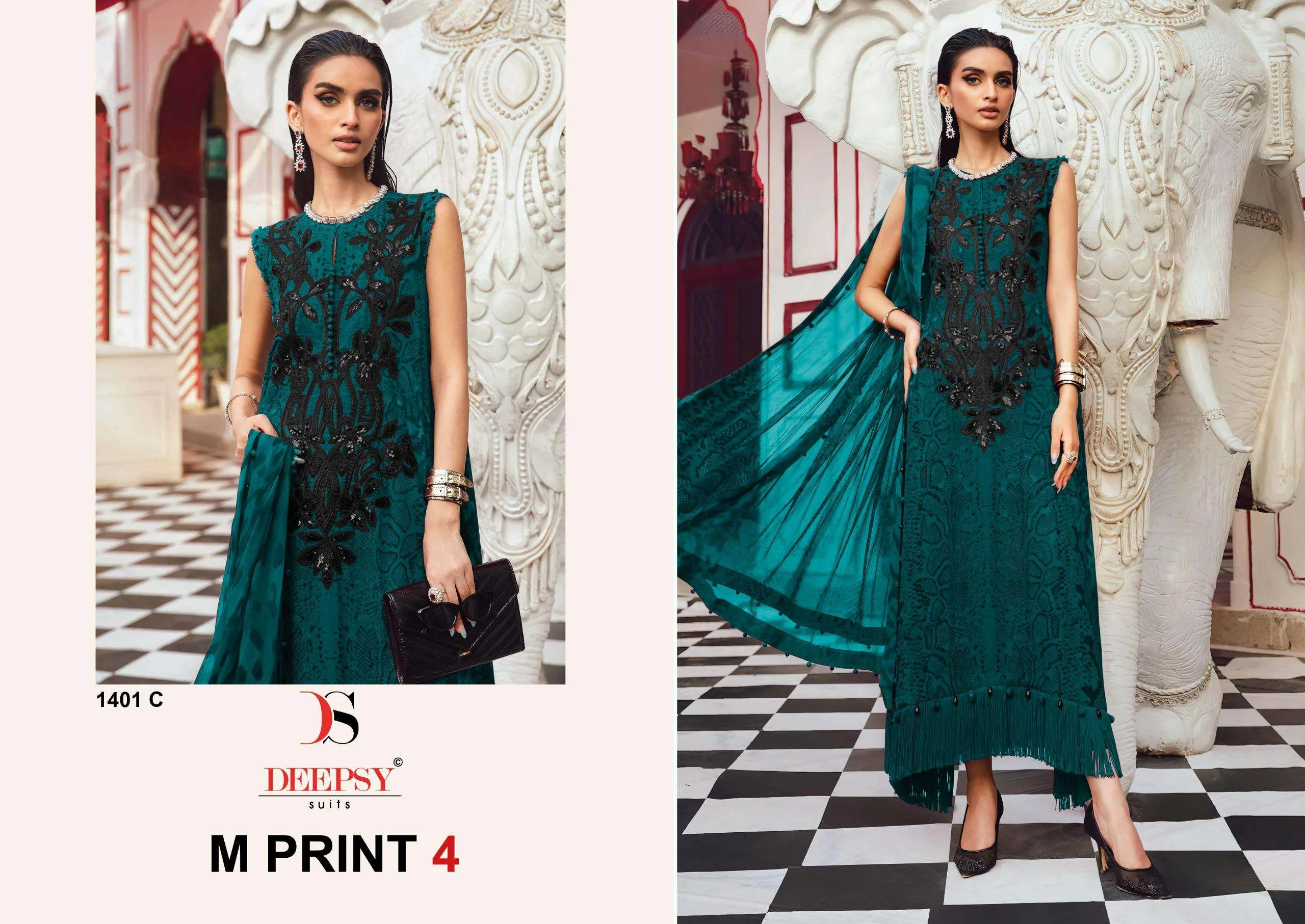 Deepsy Suits Maria B M Prints 25 Vol 4 Hit Design 1401