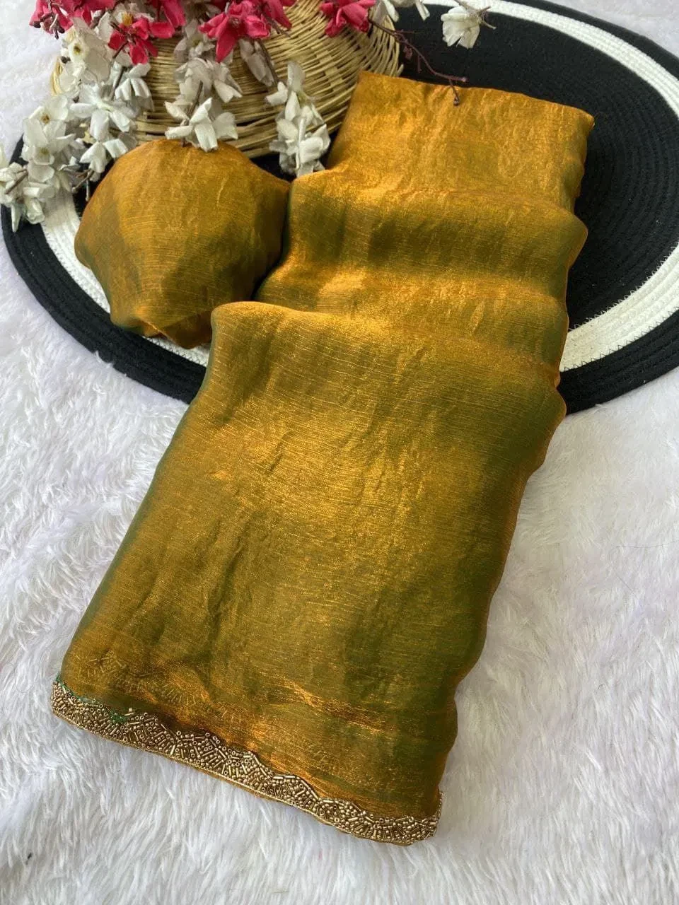 Aab Apsara Chiffon with Beads Handwork Fancy Saree Collection