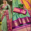 Aab Khan Football Kanchivaram Silk with Zari Pattern Saree Collection