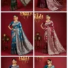 Ast Aadya Silk Vol 1 Silk Blend with Tassels Work Festive Wear Saree Collection