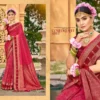 Bunawat Lazrre Silk Sangam Prints Soft Silk Woven Work Traditional Saree Collection