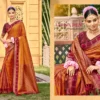 Bunawat Lazrre Silk Sangam Prints Soft Silk Woven Work Traditional Saree Collection