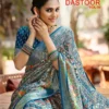 Kashvi Dastoor Vol 6 Viscose Bright Moss Foil Casual Wear Saree Collection