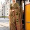 Kashvi Shanti Vol 9 Bright Moss Foil Printed Fancy Saree Collection