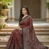 Kc 2087 Soft Crepe Silk Mirror Worked Beautiful Saree Collection