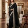 Kc 2093 Space Silk Multi Thread Sequence Embroidery Designer Saree Collection