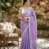 Kc 881 Pixel Crush with Cutdana Worked Party Wear Saree Collection