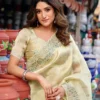 Lt Jimmy Vol 6 Cloud with Fancy Embroidery Work Saree Collection