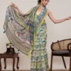 Maahi 216 Linen Printed with Zari Lace Saree Collection