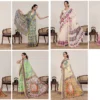 Maahi 216 Linen Printed with Zari Lace Saree Collection