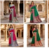 Mb 188 Soft Banarasi Silk Zari Butti Weaving Saree Collection
