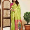P 204 Silk Woven Work Fancy Saree Collection