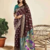 P 207 Silk Woven Work Traditional Wear Saree Collection