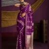 Rajtex Kanthkala Indigo Satin Silk Festival Wear Saree Collection