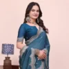Scalop Dhrruv 1 Rangoli Silk Crush Embroidered Beautiful Saree Collection