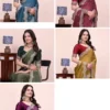 Scalop Dhrruv 1 Rangoli Silk Crush Embroidered Beautiful Saree Collection