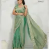 Sethnic Kaaya Verve Chiffon Velvet with Embroidered Saree Collection