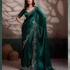 Sethnic Luminah Velvet Satin with Zarkan Border Party Wear Saree Collection