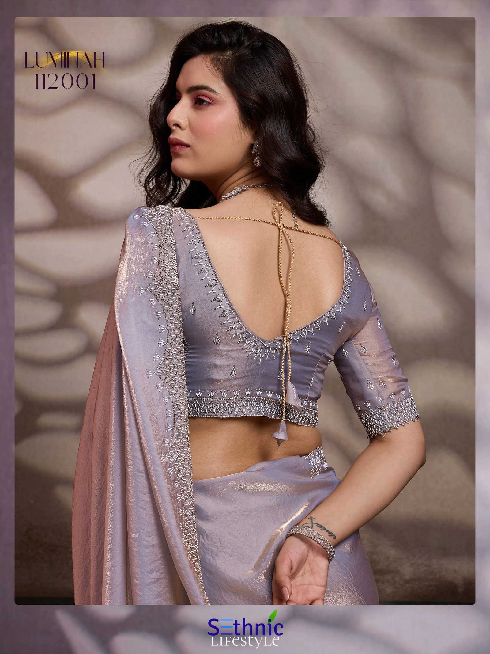 Sethnic Luminah Velvet Satin with Zarkan Border Party Wear Saree Collection
