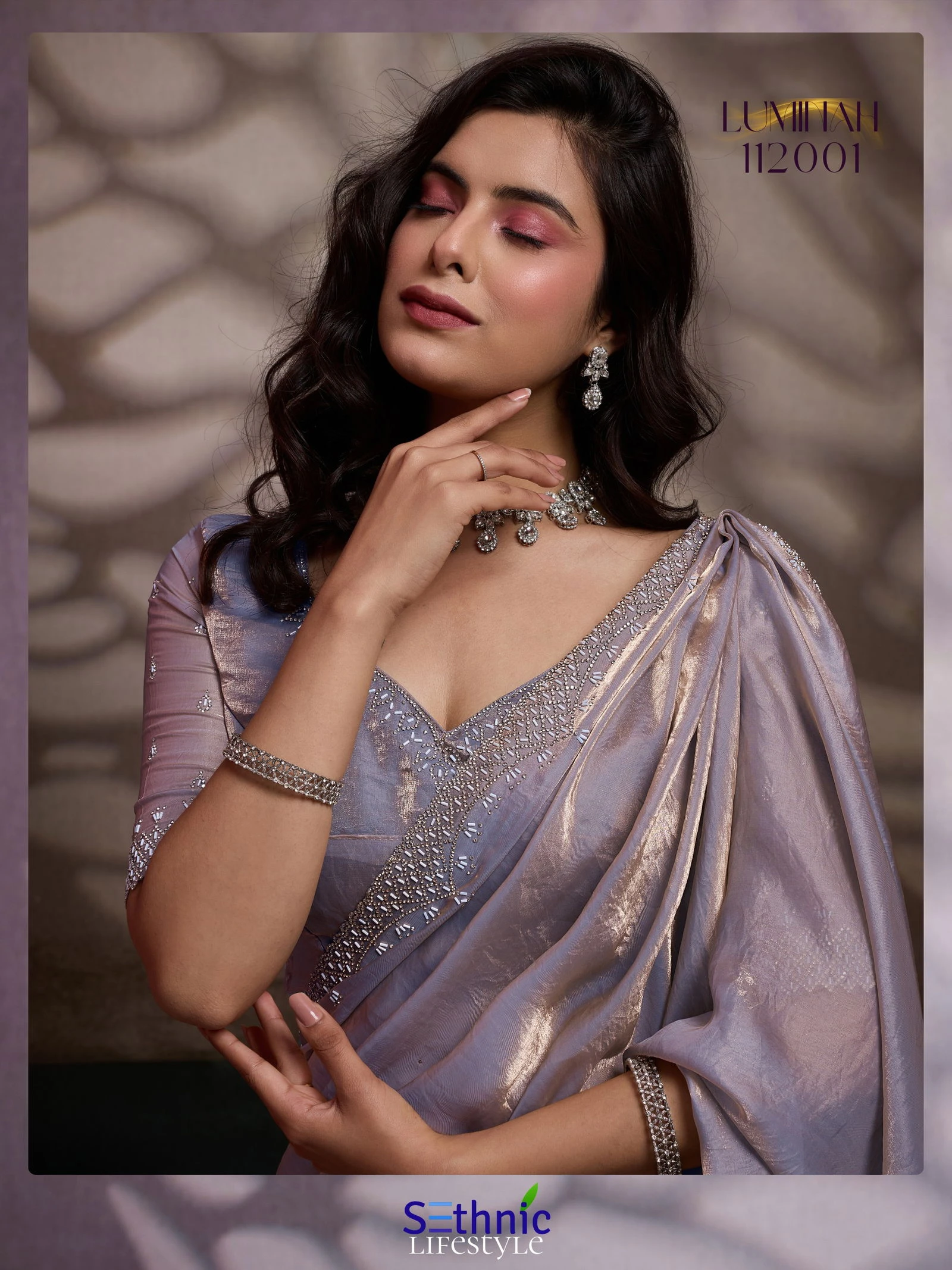 Sethnic Luminah Velvet Satin with Zarkan Border Party Wear Saree Collection