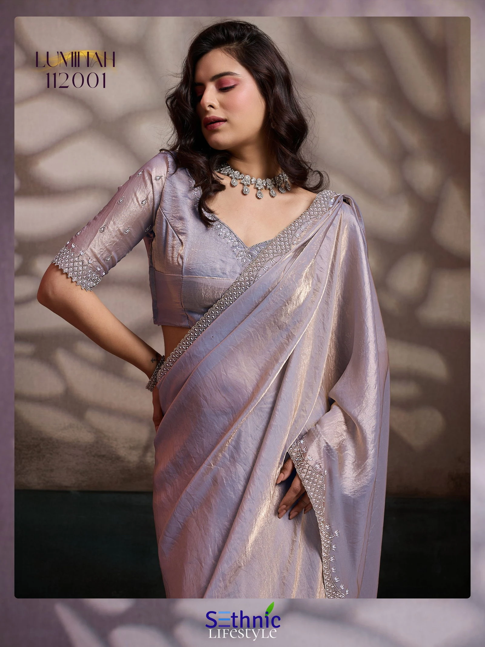 Sethnic Luminah Velvet Satin with Zarkan Border Party Wear Saree Collection