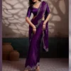 Sethnic Luminah Velvet Satin with Zarkan Border Party Wear Saree Collection