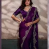 Sethnic Luminah Velvet Satin with Zarkan Border Party Wear Saree Collection