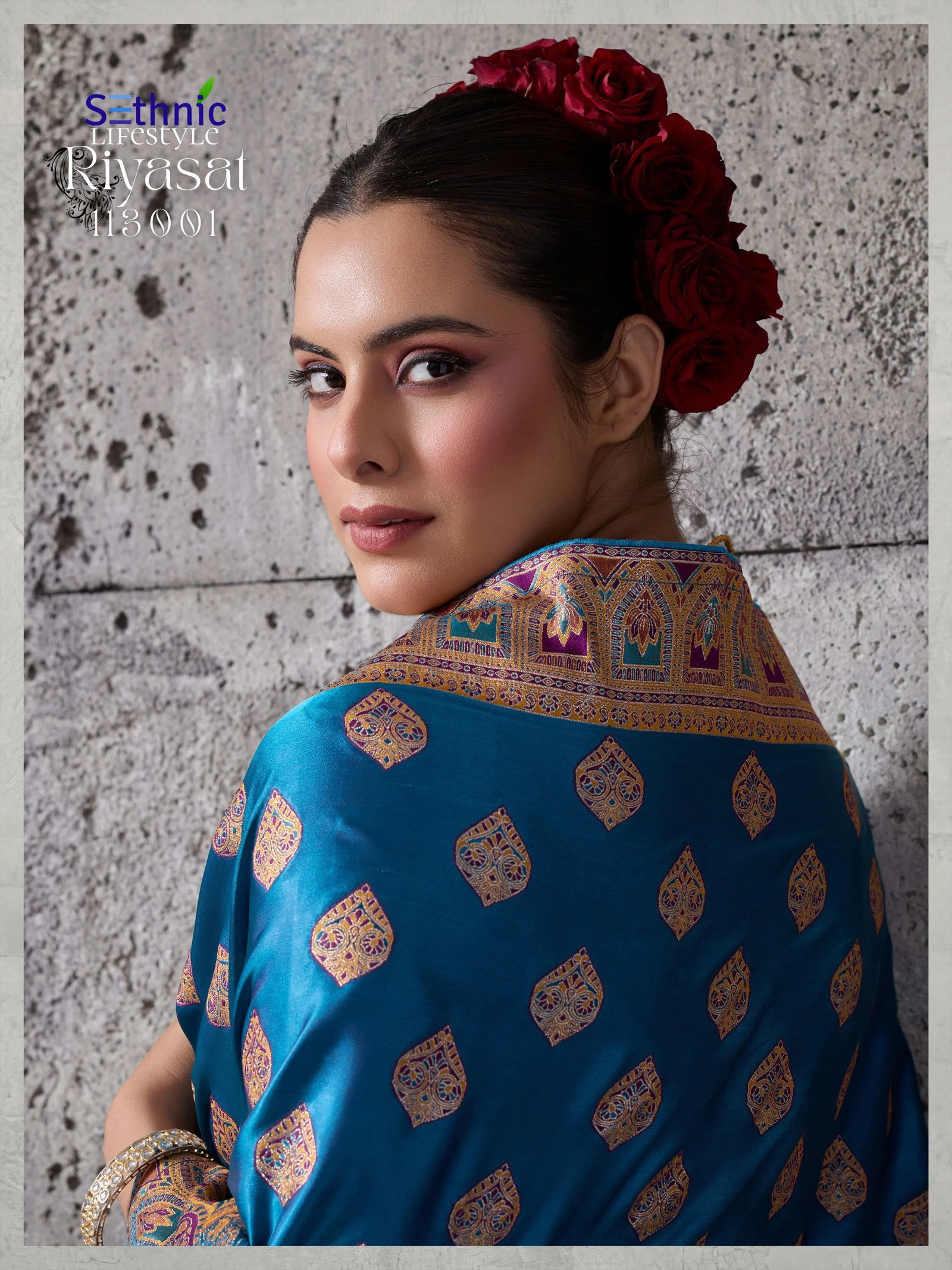 Sethnic Riyasat Makhmal Satin Silk Meenakari Traditional Wear Saree Collection