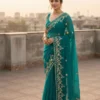 Vt 827 T Fandy Chiffon Embroidery Worked Fancy Saree Collection