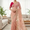 Vt 829 T Moss Chiffon Multi Thread Worked Fancy Saree Collection
