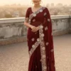 Vt 830 T Vichitra Embroidery Worked Wedding Wear Saree Collection
