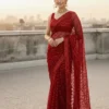 Vt 833 T Georgette Silk Sequence Worked Premium Saree Collection