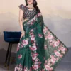 Adhya Cotton Linen Aari Bharat Work with Digital Printed Saree Collection