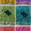 Ah New Rosewood Georgette Embriodery Worked Party Wear Saree Collection
