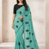 Ah Nexon Georgette Embroidered Fancy Saree Collection