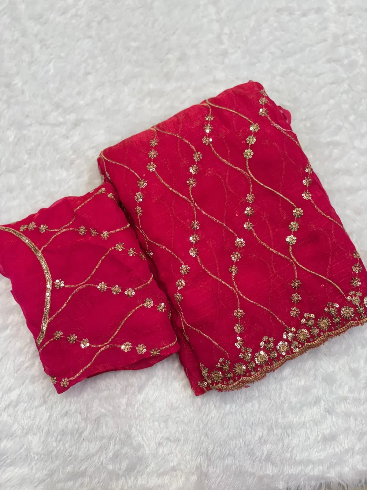 Ah Silver Fendy Chiffon Embroidery Worked Fancy Saree Collection