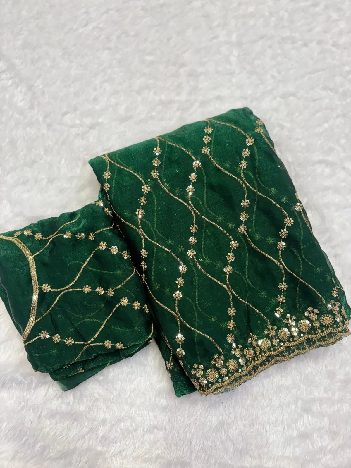 Ah Silver Fendy Chiffon Embroidery Worked Fancy Saree Collection