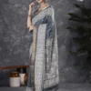 Apple Holland Silk 119 Silk Blend Rust Printed Designer Saree Collection