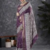 Apple Holland Silk 119 Silk Blend Rust Printed Designer Saree Collection