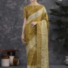Apple Holland Silk 119 Silk Blend Rust Printed Designer Saree Collection