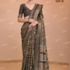 Apple Holland Silk 120 Silk Blend Coffee Brown Printed Fancy Saree Collection