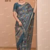Apple Holland Silk 120 Silk Blend Coffee Brown Printed Fancy Saree Collection