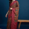 Apple Kathakari Vol 2 Silk Blend Brown Printed Saree Collection