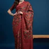 Apple Kathakari Vol 2 Silk Blend Brown Printed Saree Collection