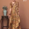 Apple Narmada 99 Viscose Silk Beige Printed Designer Saree Collection