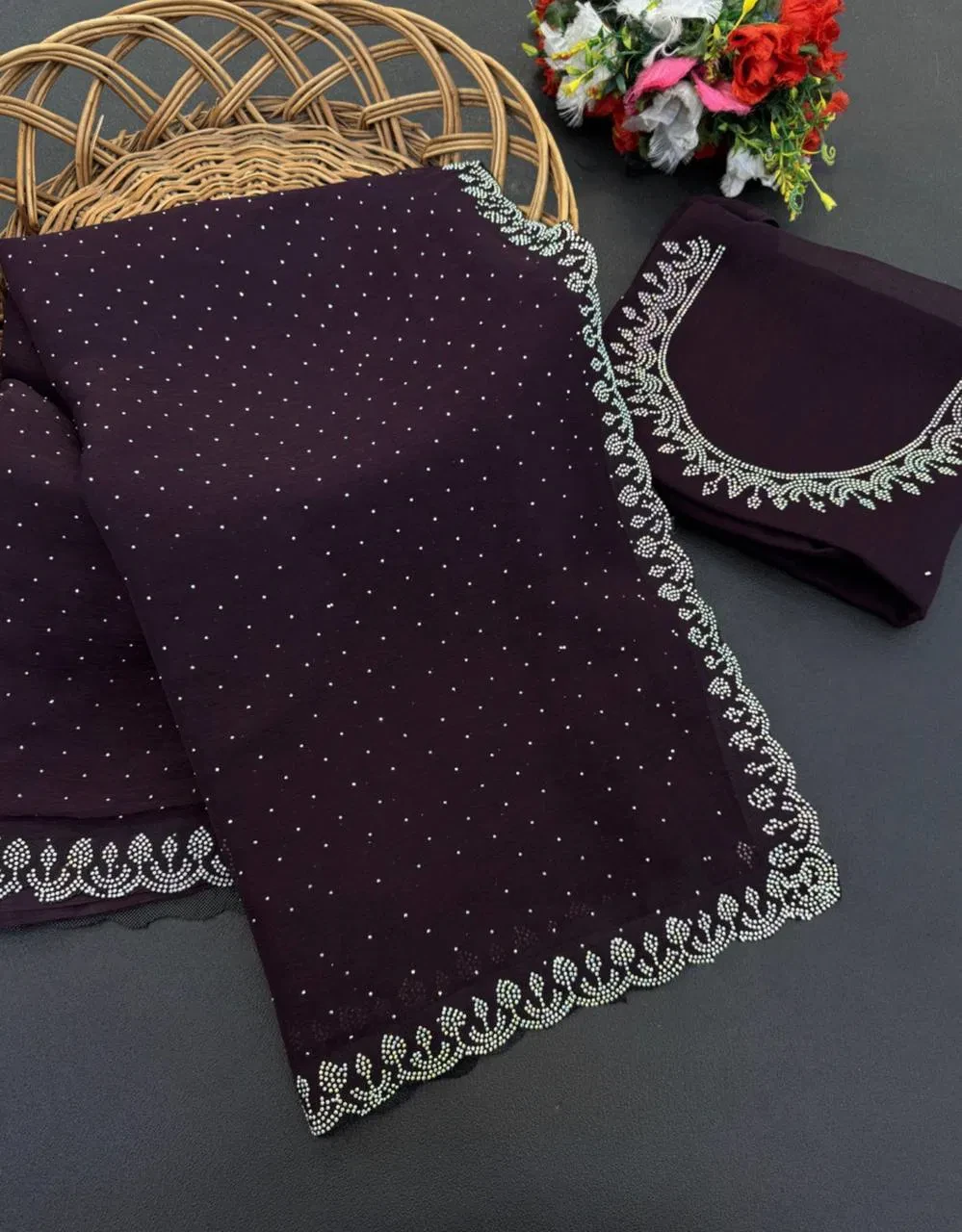 Arrow Silk Vol 1 Satin Silk Stone Worked Fancy Saree Collection