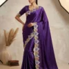 Fashionable Ah Rangoli Silk Embroidery Worked Fancy Saree Collection